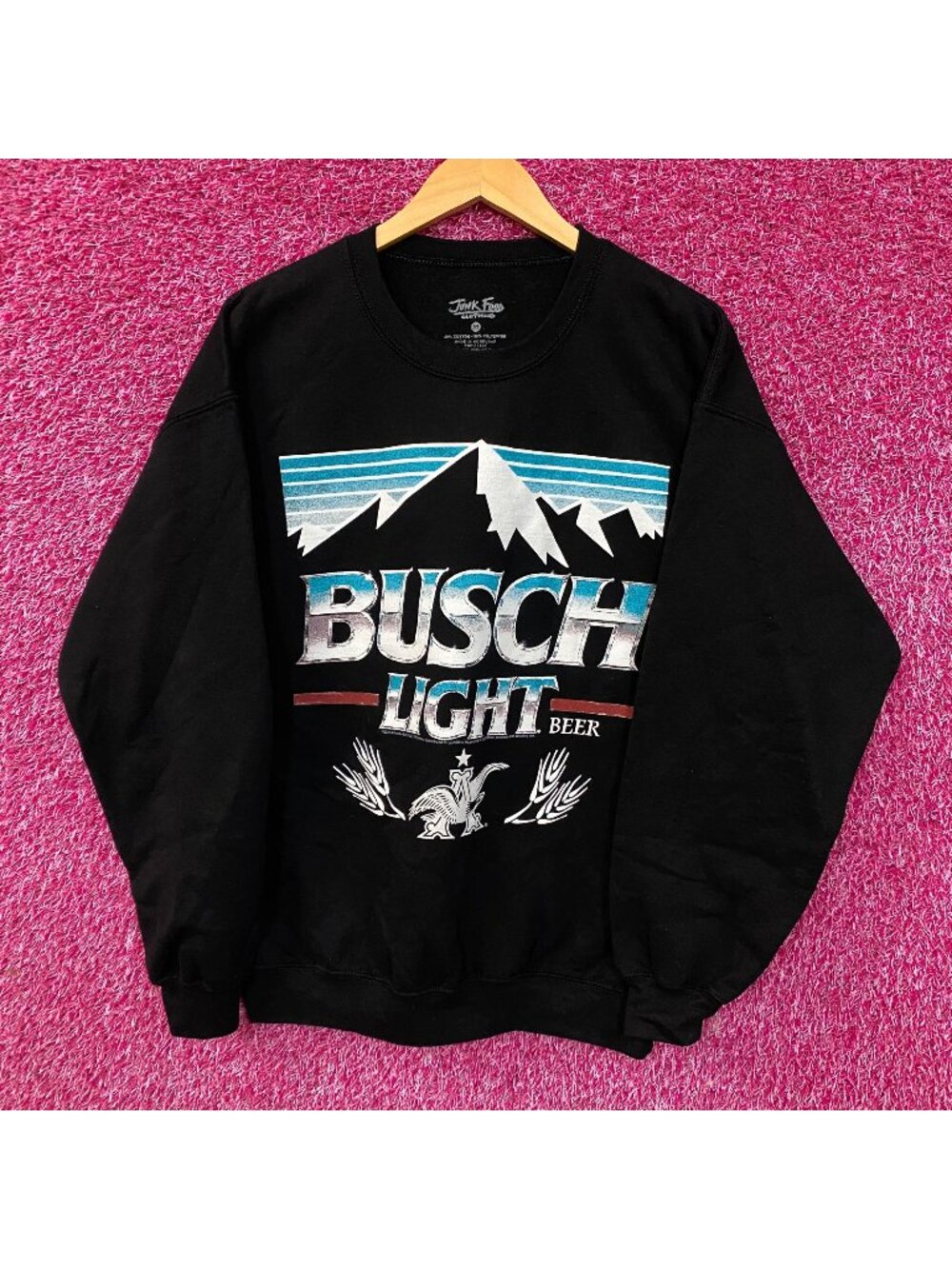 Busch Light x Junk Food Crewneck Graphic Sweatshirt Medium
